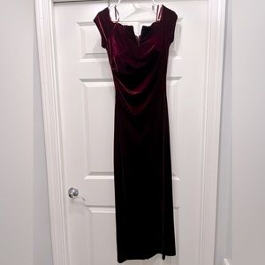 Burgundy Velvet Dress